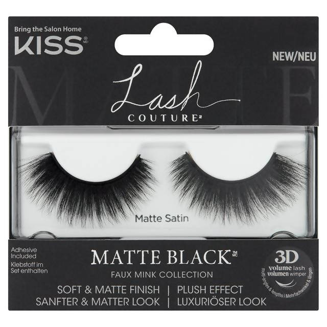 Kiss Lash Couture Matte Black Faux Mink Collection Matte Satin