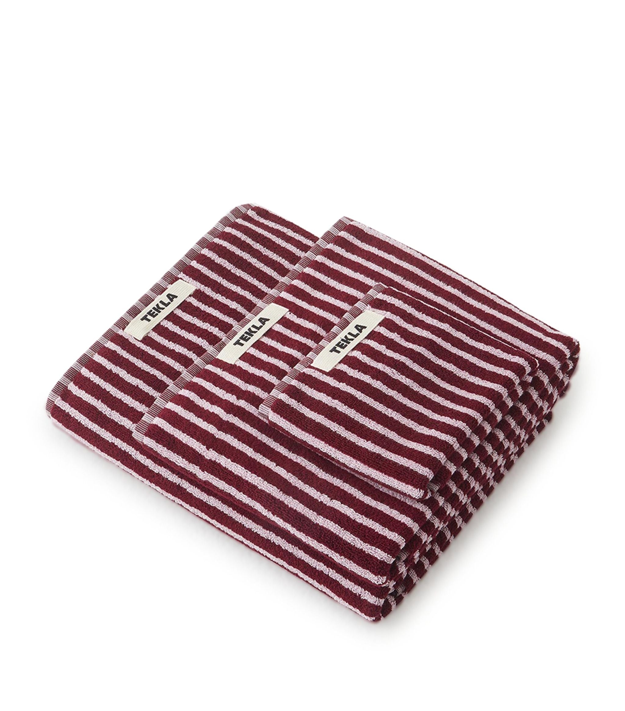 Striped Terry Face Cloth (30cm x 30cm) GOODS Harrods   