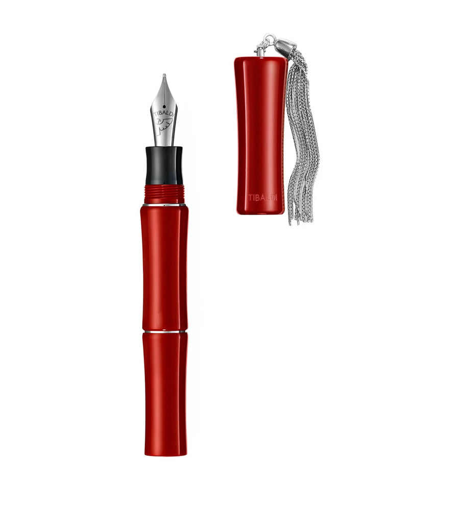 Lipstick Red Bamboo Fountain Pen