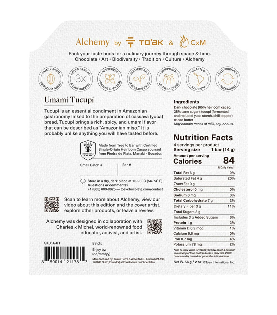 Alchemy Umami Tucapi Dark Chocolate Bars (56g)