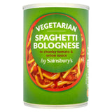 Sainsbury's Vegetarian Spaghetti Bolognese 400g Baked beans & canned pasta Sainsburys   