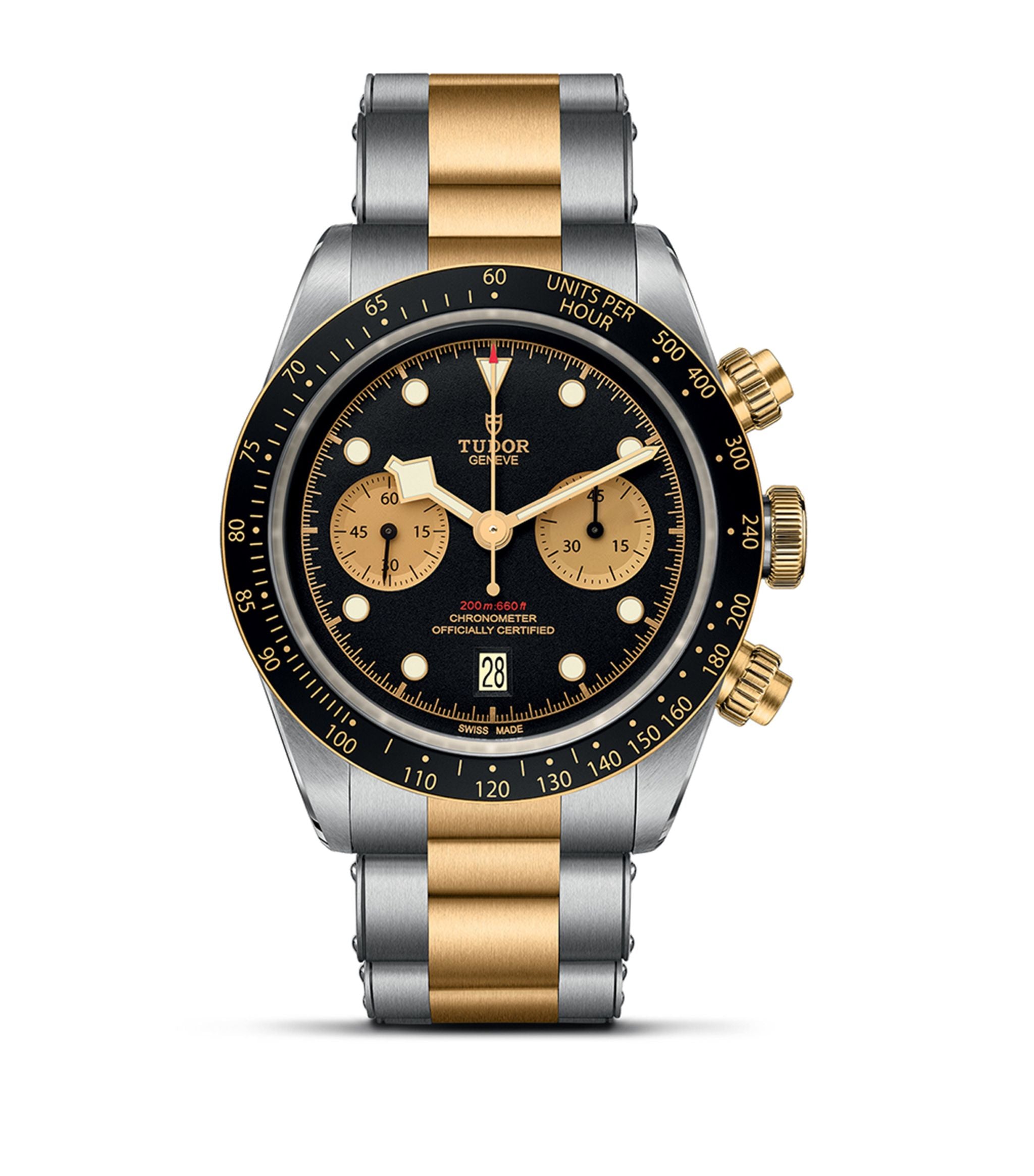 Black Bay Chrono Stainless Steel and Yellow Gold Watch 41mm GOODS Harrods   