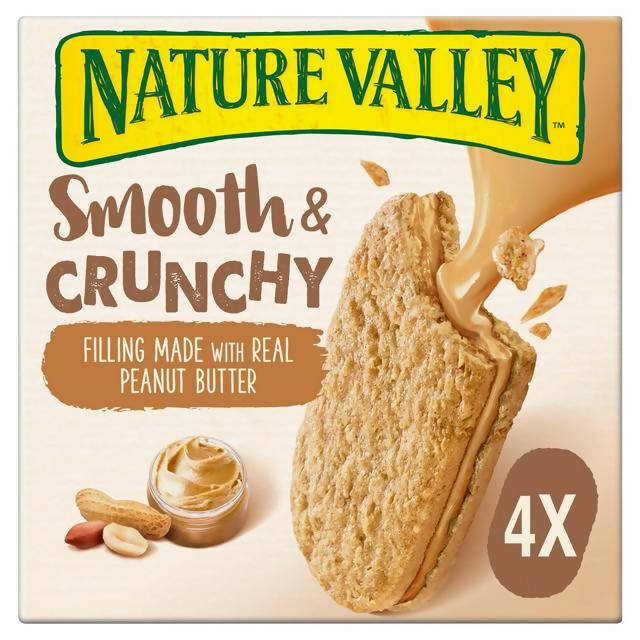 Nature Valley Smooth & Crunchy Peanut Butter Biscuit Bars 4x38g cereal bars Sainsburys   