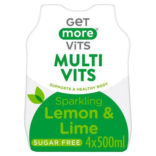 Get More Multivitamins Sparkling Lemon & Lime 4x500ml All Sainsburys   