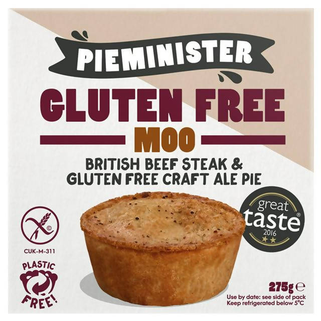 Pieminister Gluten Free Moo British Beef Steak & Gluten Free Ale Pie 275g