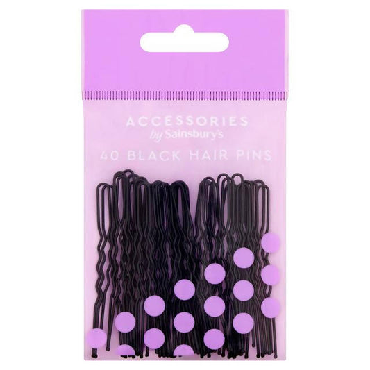 Sainsbury's Hair Pins Black x 40 Hair accessories Sainsburys   