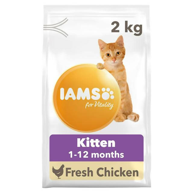 IAMS for Vitality Kitten Food with Fresh Chicken 2kg Luxury cat food Sainsburys   