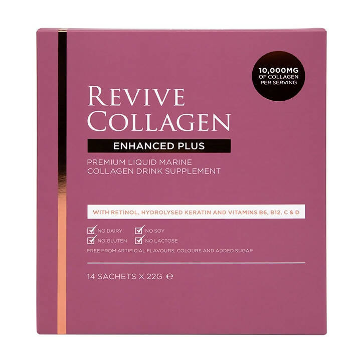 Revive Collagen Enhanced Plus Premium Liquid Marine Collagen Drink 10,000mgs 14 Sachets