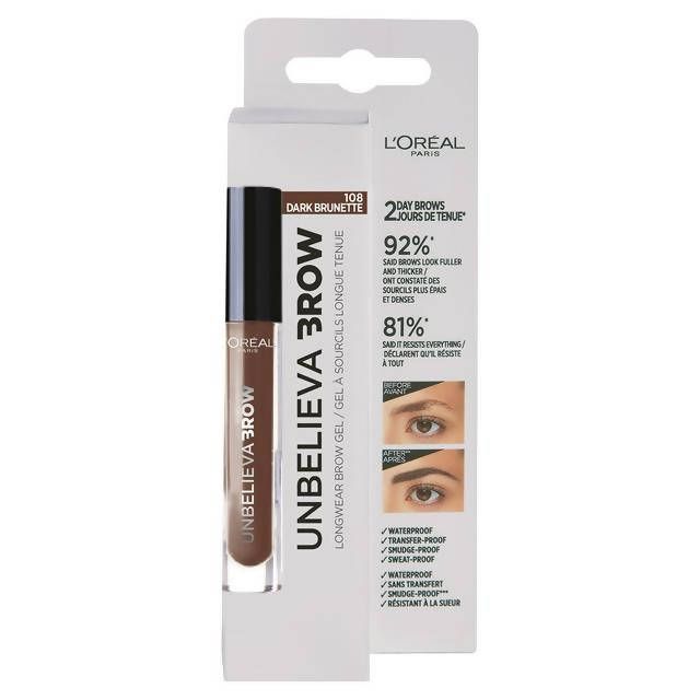 L'Oreal Paris Unbelieva'brow Long-Lasting Brow Gel 108 Dark Brunette