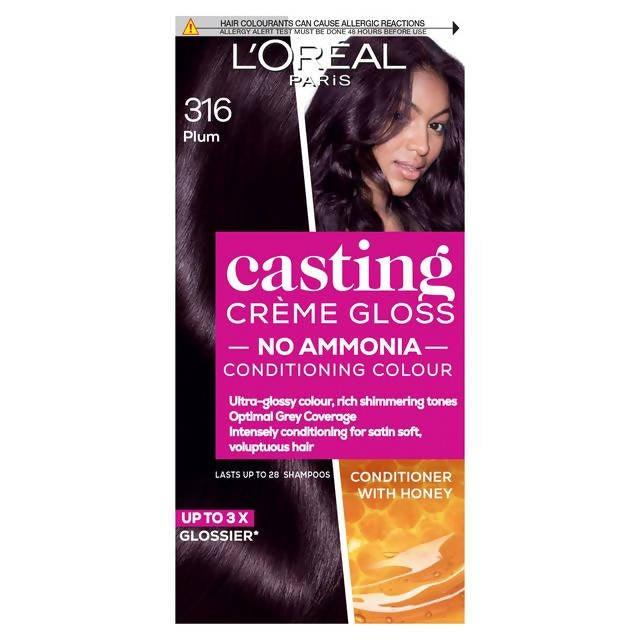 Casting Creme Gloss 316 Plum Semi Permanent Hair Dye Dark Sainsburys   
