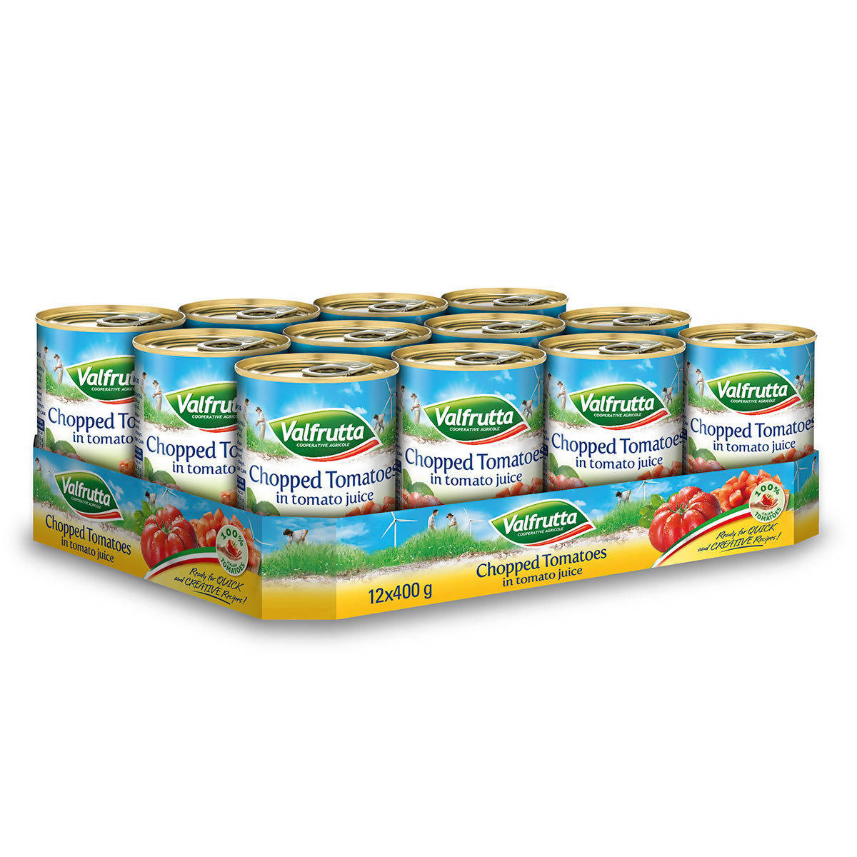 Valfrutta Chopped Tomatoes, 12 x 400g Spreads & Condiments Costco UK   