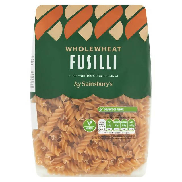 Sainsbury's Wholewheat Fusilli 500g - McGrocer