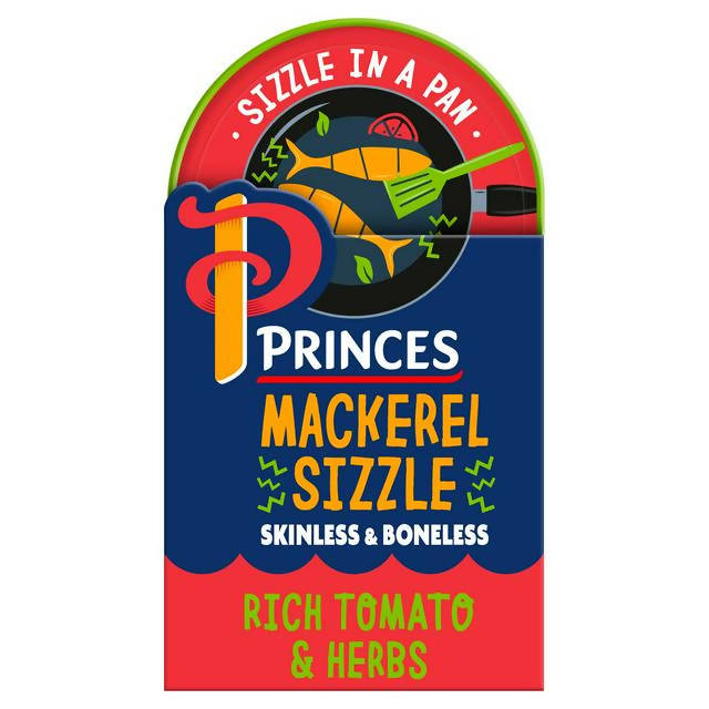 Princes Mackerel Sizzle Tomato&herb 160g