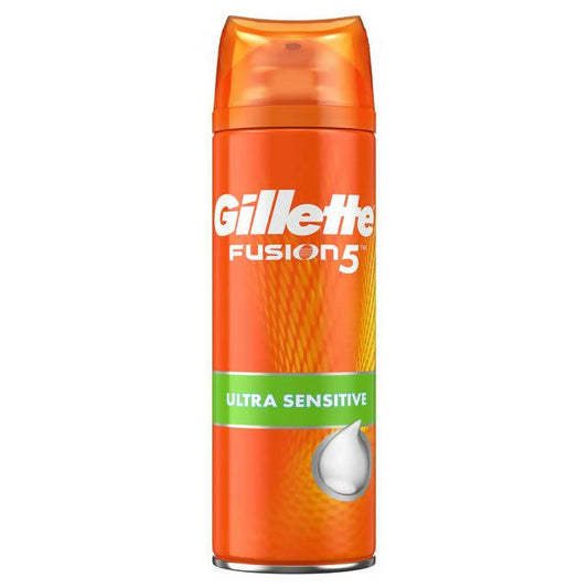 Gillette Fusion5 Ultra Sensitive Men's Shaving Foam 250ml shaving Sainsburys   