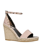 Leather Rockstud Espadrille Wedges 105 GOODS Harrods   