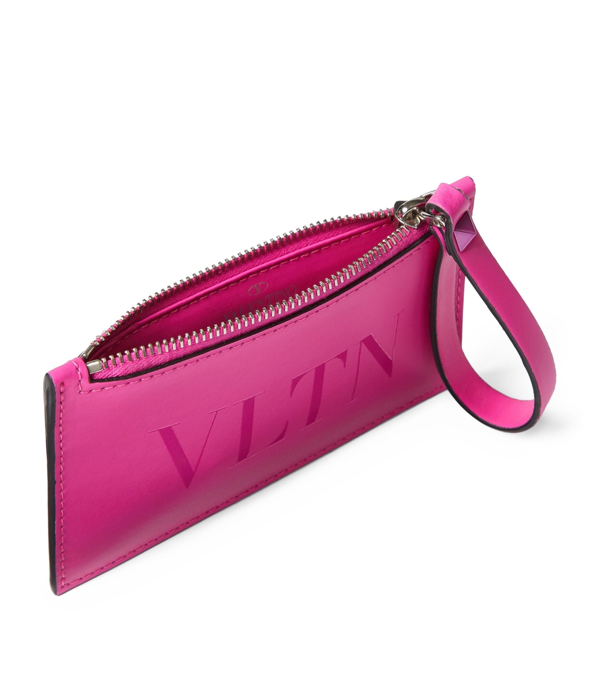 Leather VLTN Zip Card Holder Miscellaneous Harrods   