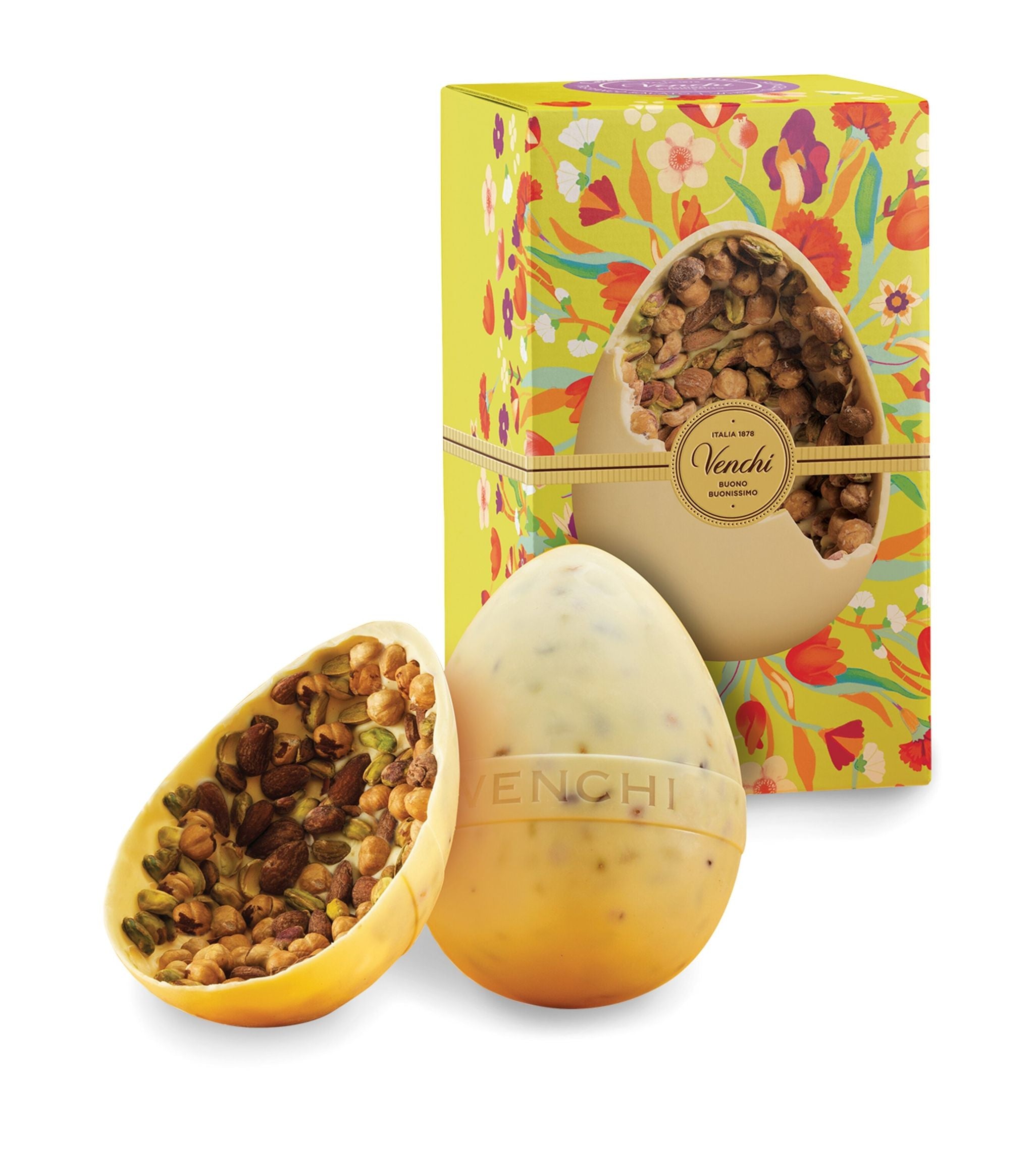 White Chocolate with Salted Nuts Gourmet Eggs (500g) GOODS Harrods   