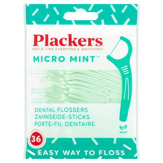 Plackers Mint Flossers 36 Sticks dental accessories & floss Sainsburys   