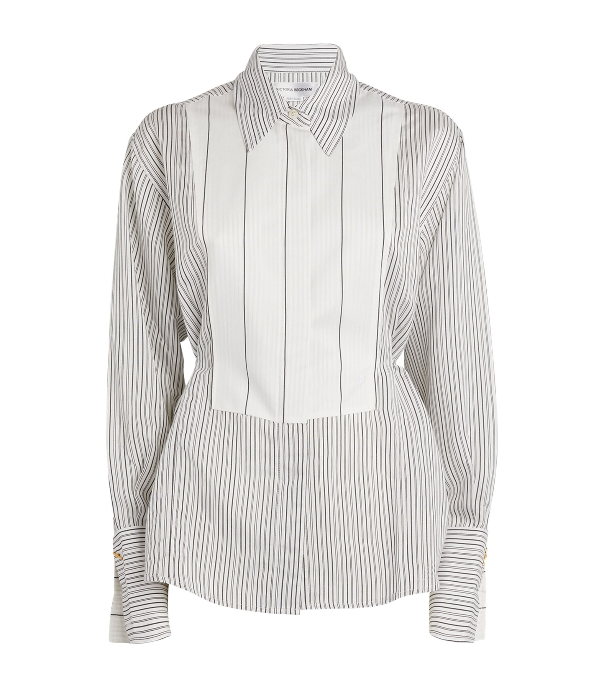 Striped Plastron Shirt GOODS Harrods   