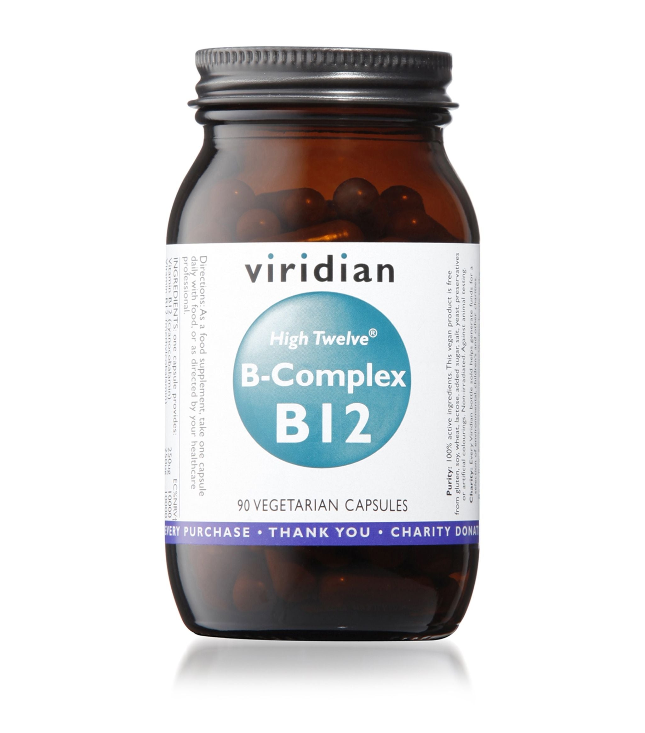 High Twelve Vitamin B12 With B-Complex Supplement (90 Capsules) GOODS Harrods   