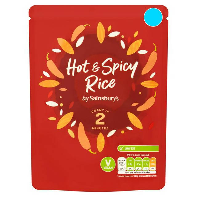 Sainsbury's Hot & Spicy Rice 250g Microwave rice Sainsburys   