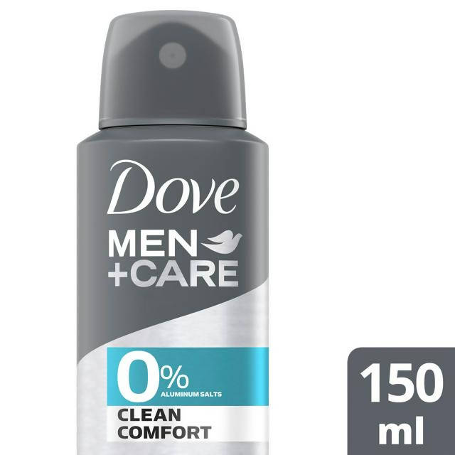 Dove Men+Care 0% Aluminium Clean Comfort Deodorant Aerosol 200ml