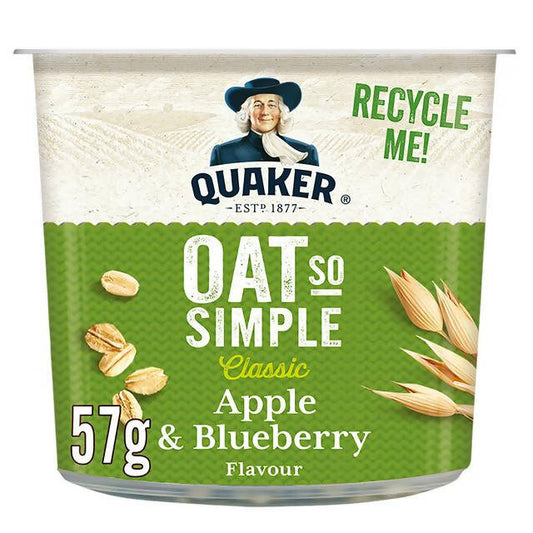 Quaker Oat So Simple Apple & Blueberry Porridge Pot 57g - McGrocer