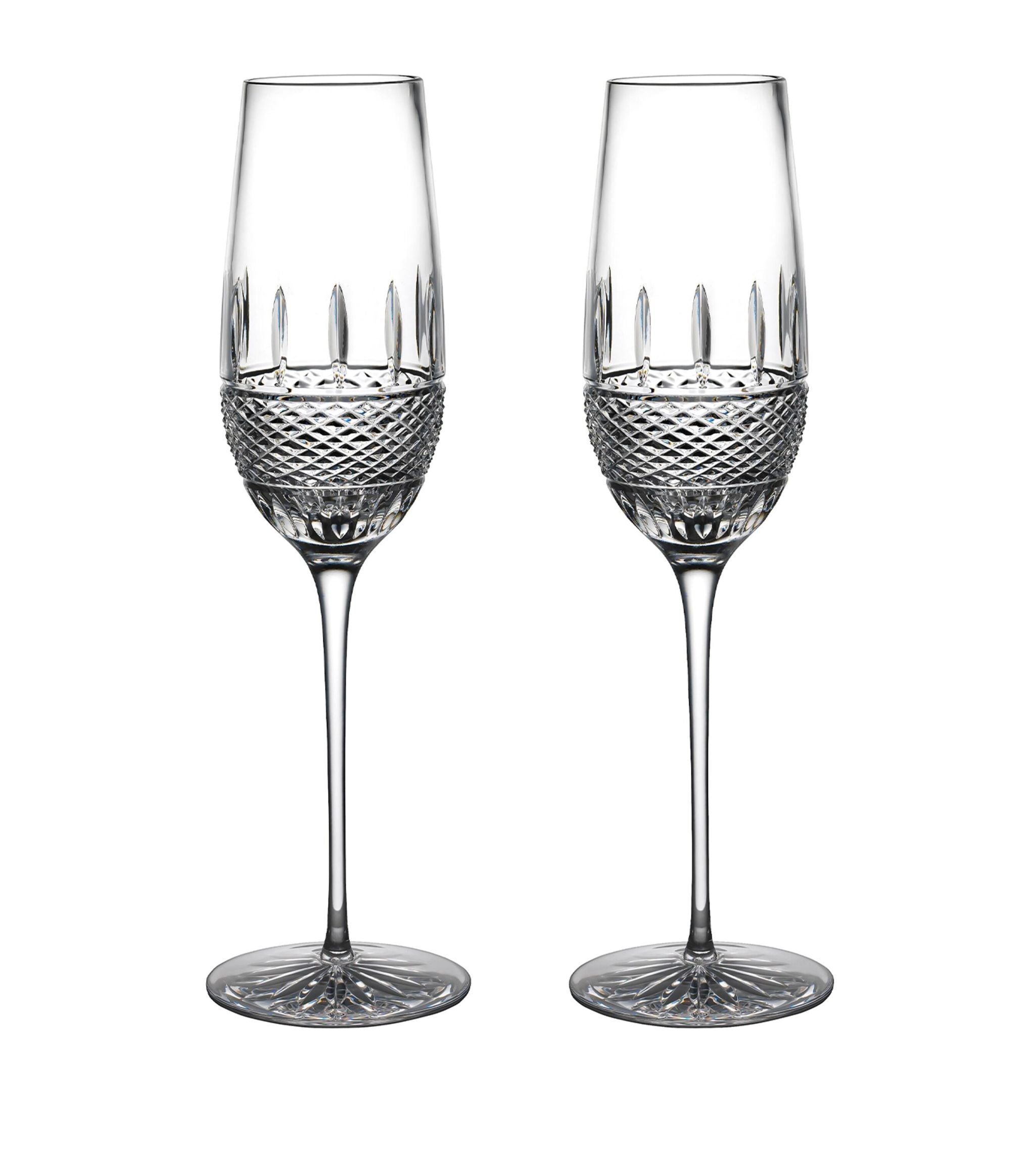 Set of 2 Irish Lace Flutes (325ml) GOODS Harrods   