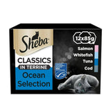 Sheba Classics Wet Cat Food Trays Ocean Collection in Terrine 12 x 85g Cat pouches & trays Sainsburys   