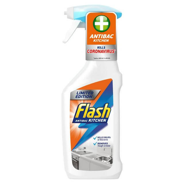 Flash Antibacterial Kitchen Cleaning Spray For Hard Surfaces 500ml