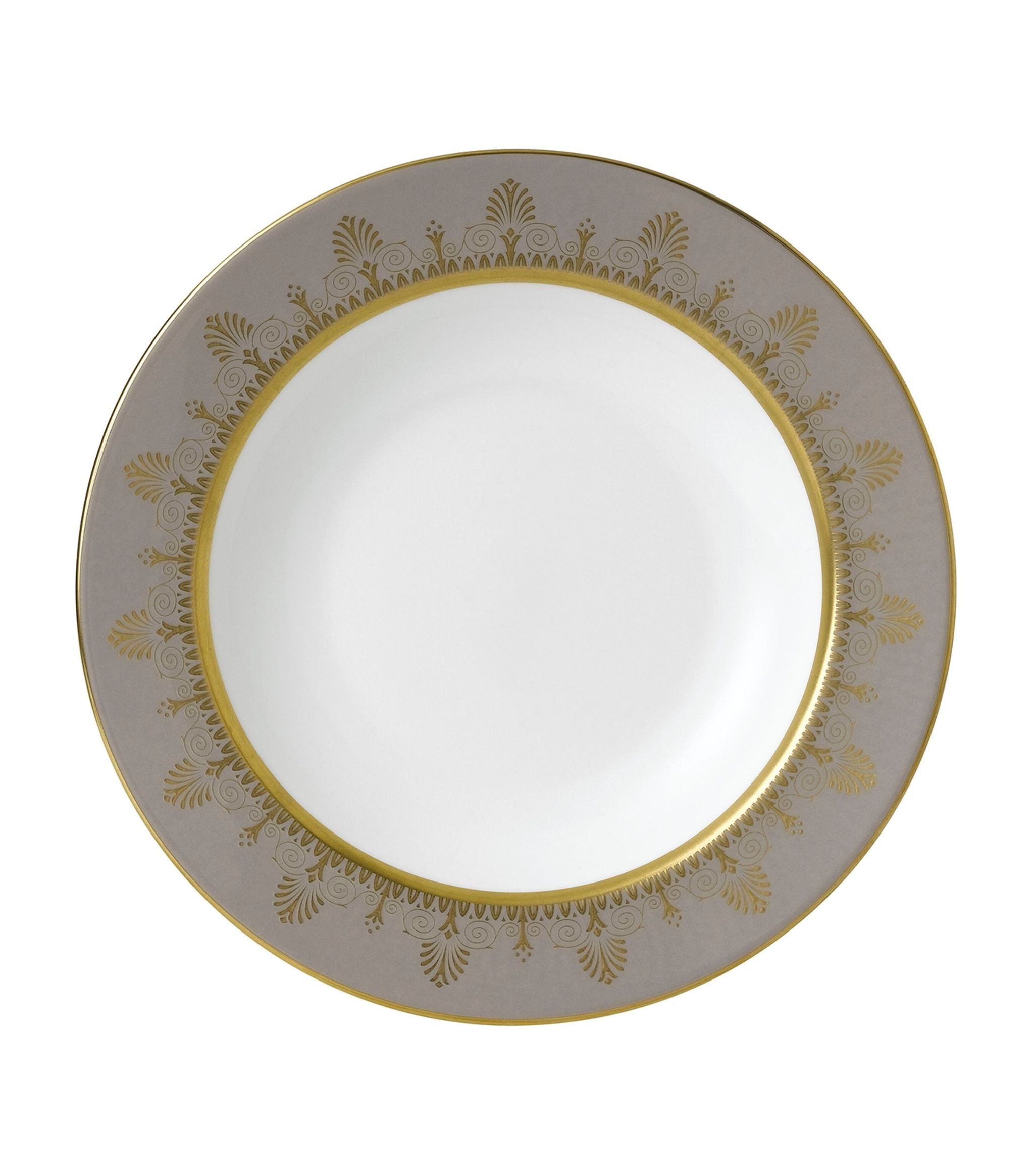 Anthemion Grey Soup Plate (23cm) GOODS Harrods   