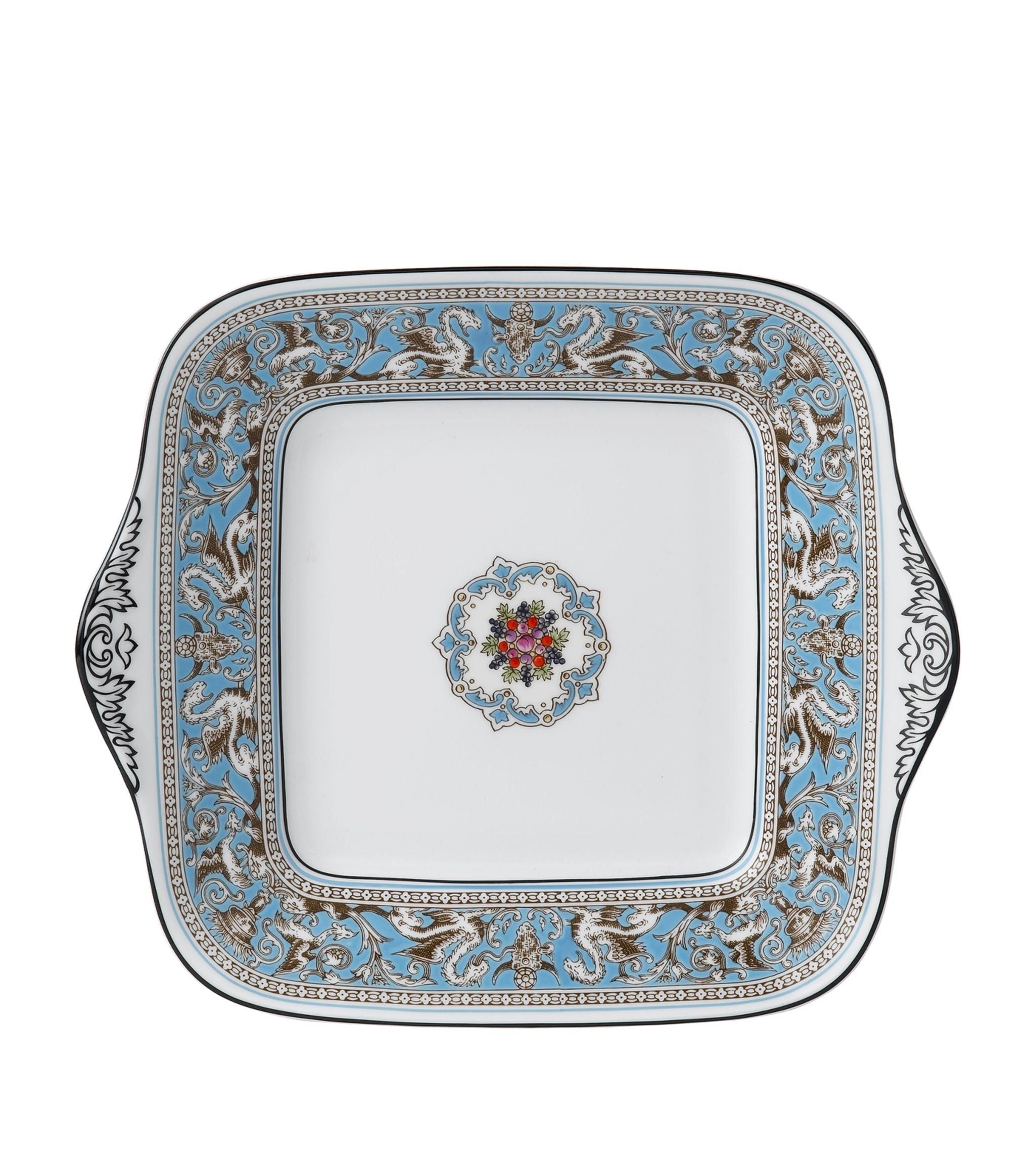 Florentine Turquoise Cake Plate Square (27cm) GOODS Harrods   