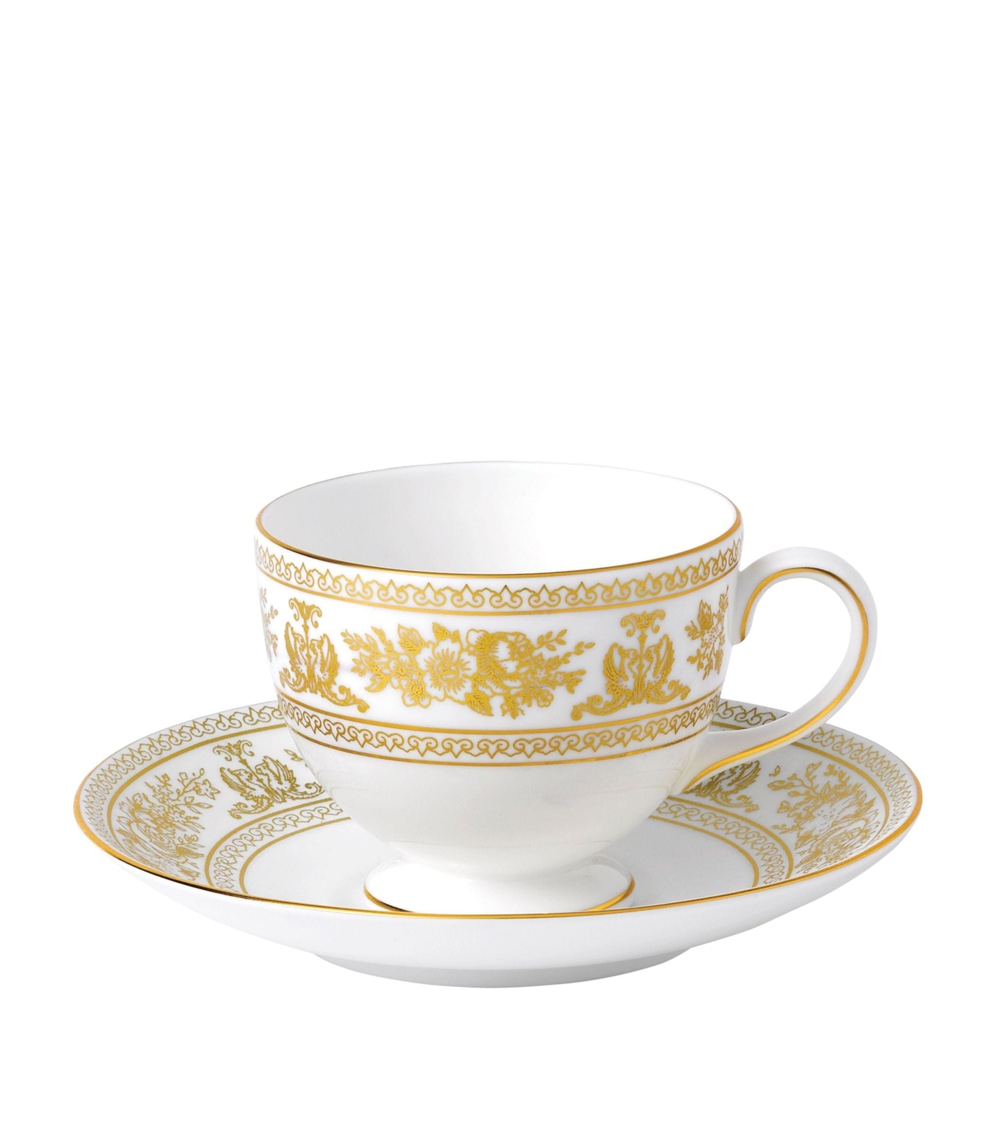 Gold Columbia Leigh Cup and Saucer GOODS Harrods   