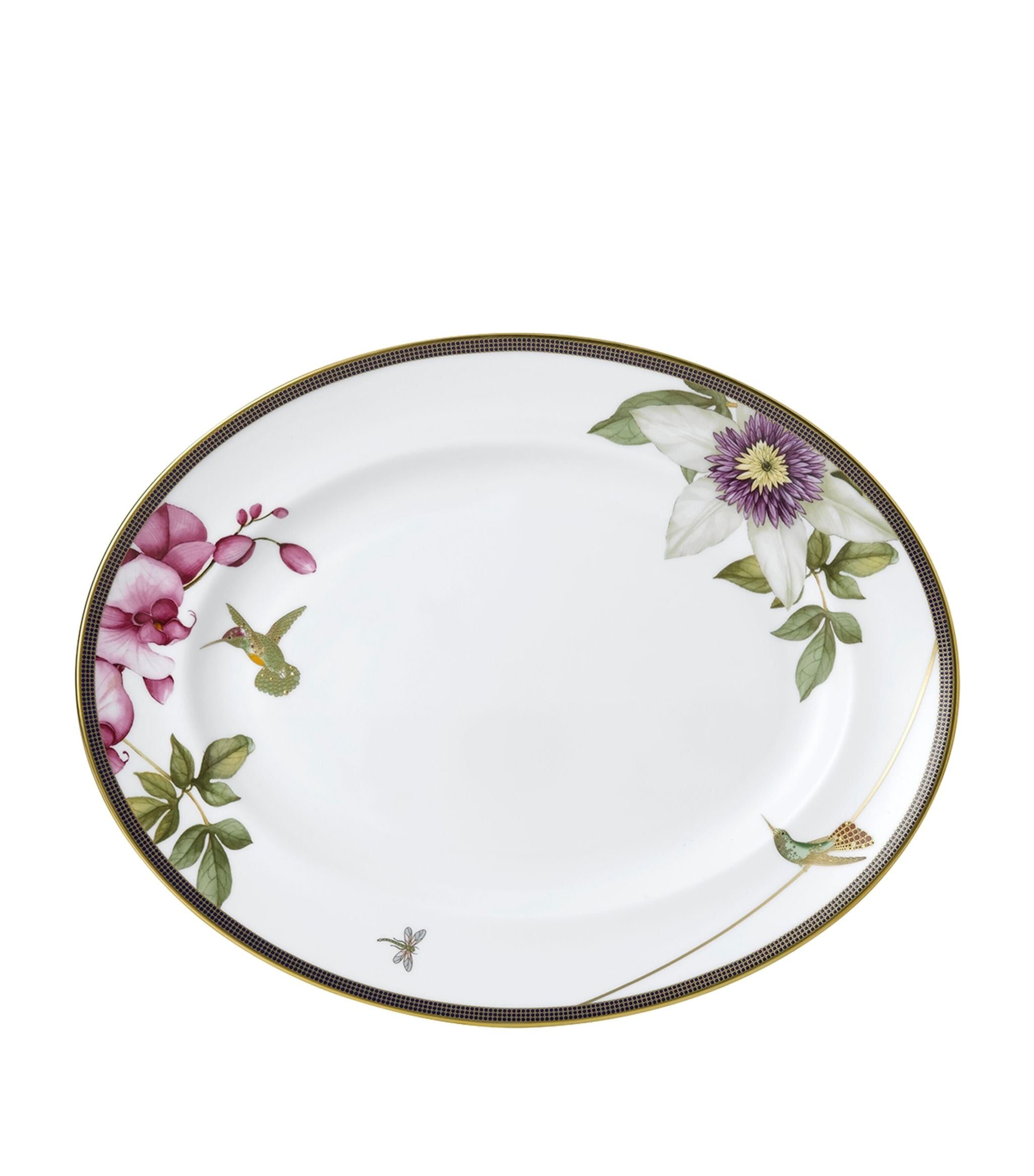 Hummingbird Oval Platter (35cm) GOODS Harrods   