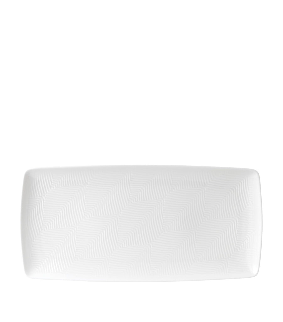 White Folia Rectangular Tray (32cm)