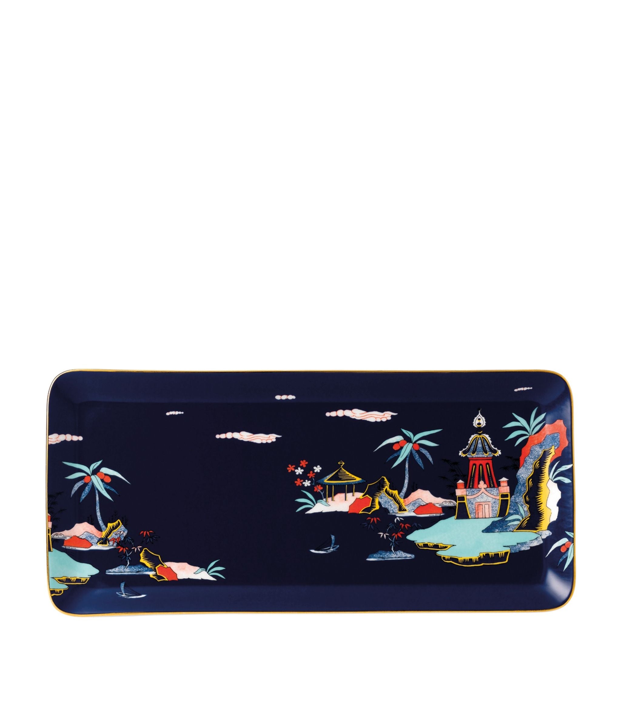 Wonderlust Blue Pagoda Sandwich Tray GOODS Harrods   