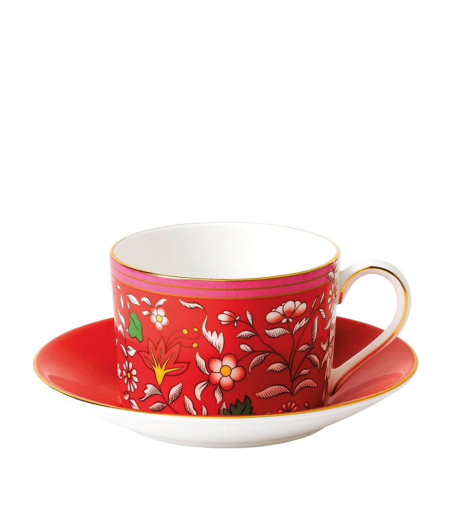 Wondtw Crimson Jewel Teacup & Saucer Bxd