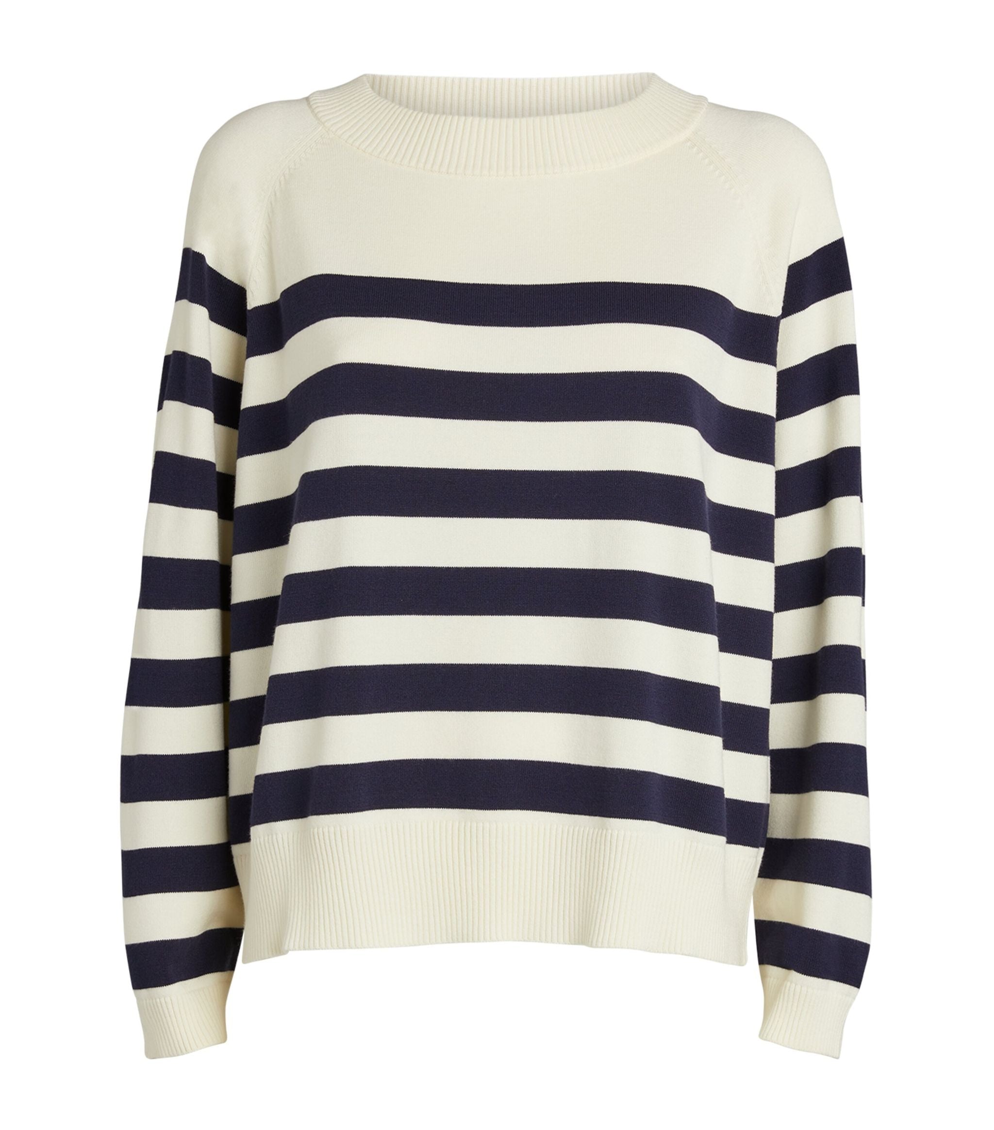 Striped Cable-Knit Sweater GOODS Harrods   