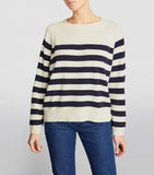 Striped Cable-Knit Sweater GOODS Harrods   