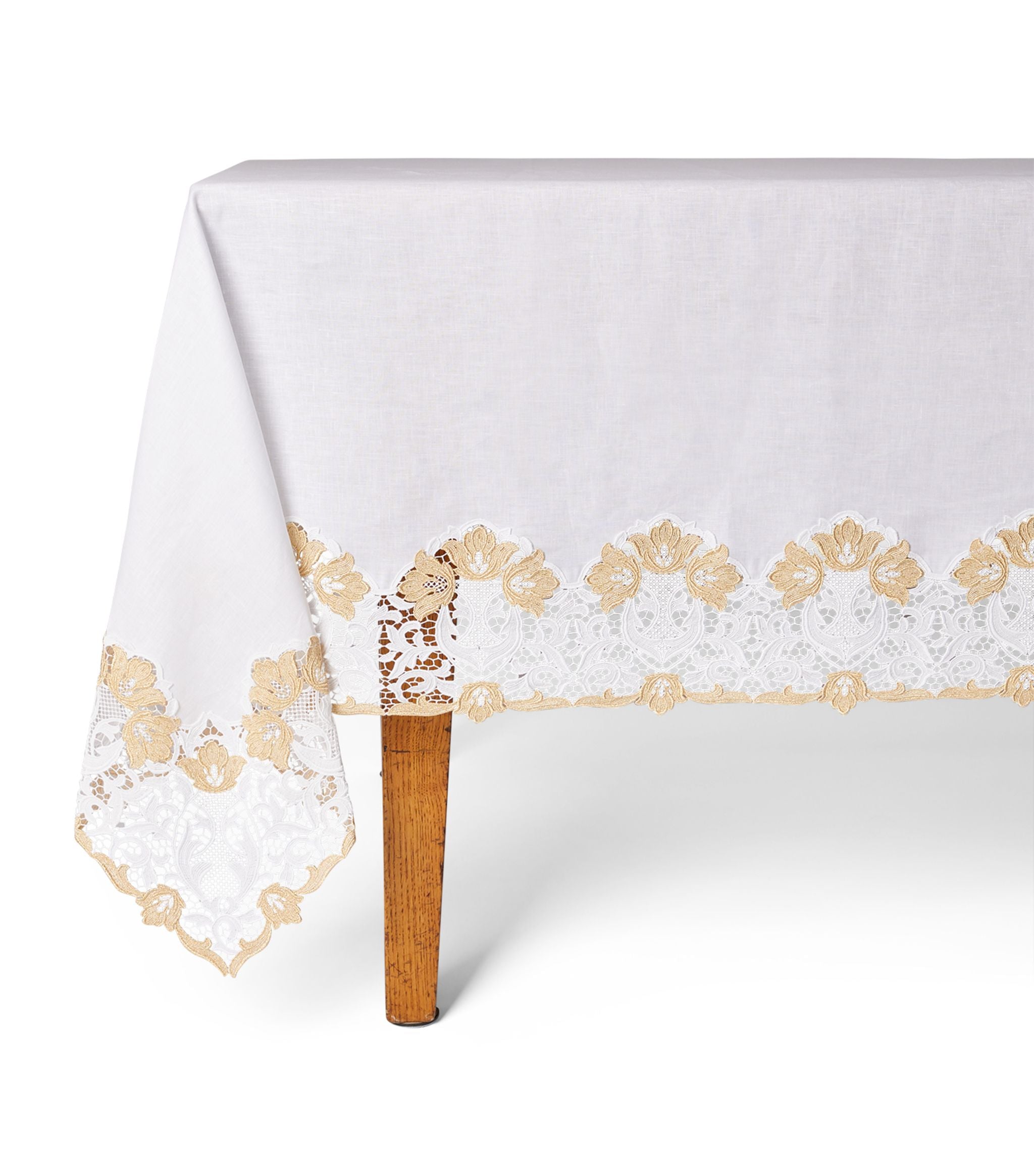 San Premium Gold Tablecloth (170cm x 370cm) GOODS Harrods   