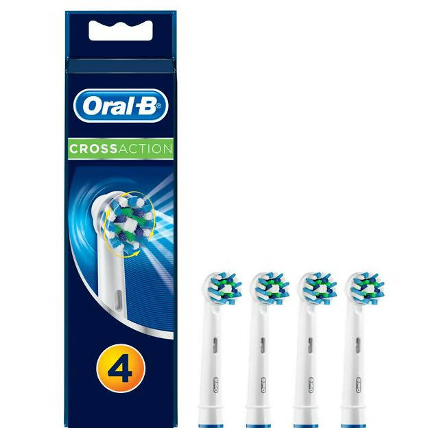 Oral-B Cross Action Refill Toothbrush Heads x4 - McGrocer