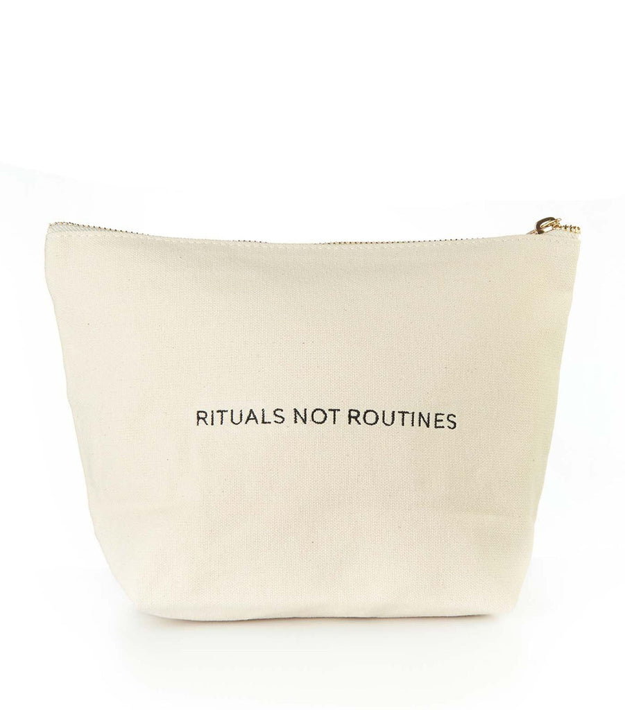 Canvas Rituals Not Routines Travel Pouch