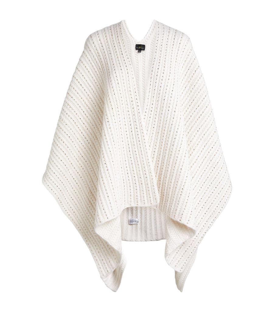 Cashmere Crystal-Embellished Cape