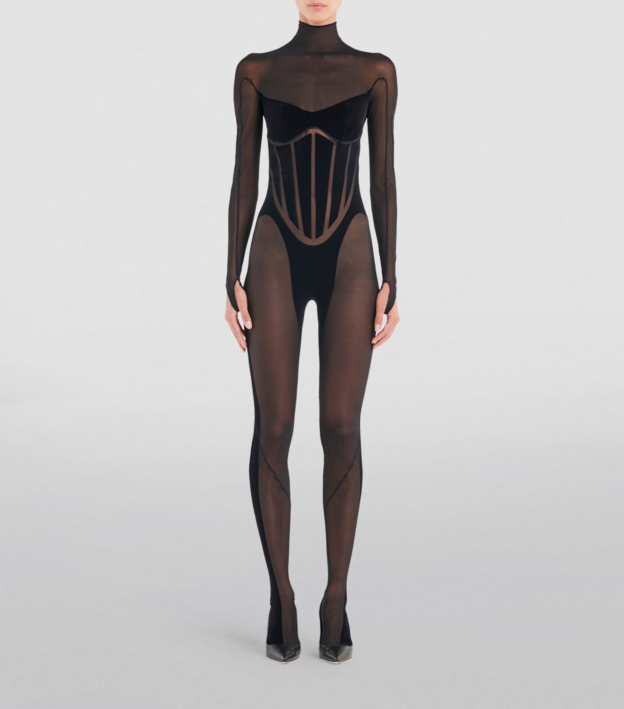 x MUGLER Flock Shape Bodysuit GOODS Harrods   