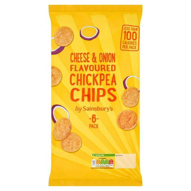 Sainsbury's Cheese&onion Chickpea Snacks 6pk 120g