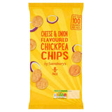 Sainsbury's Cheese&onion Chickpea Snacks 6pk 120g Sharing crisps Sainsburys   