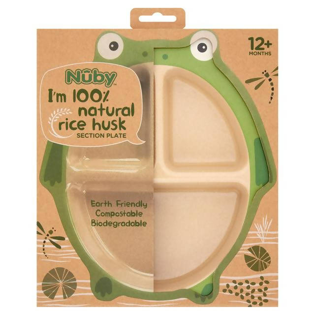 Nuby Rice Husk Section Plate 12+ Months GOODS Sainsburys   