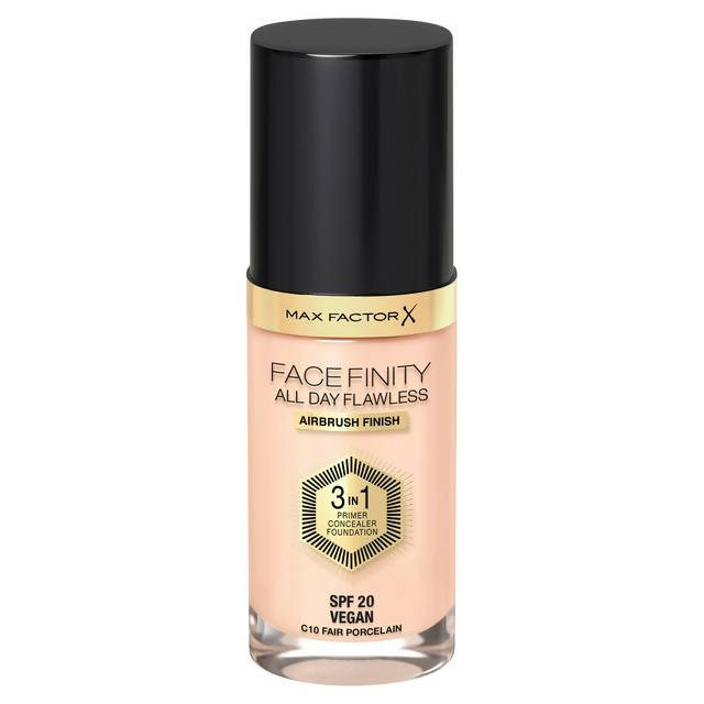 Max Factor Facefinity All Day Flawless 3 in 1 Foundation, Shade 10 Fair Porcelain 30ml