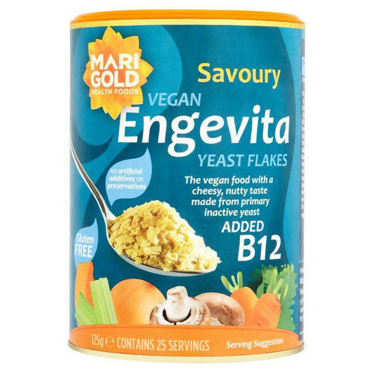 Marigold Engevita with B12 Yeast Flakes Blue 125g Speciality ingredients Sainsburys   