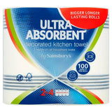 Sainsbury's Ultra Absorbent Decorated Kitchen Towel 2 Rolls essentials Sainsburys   